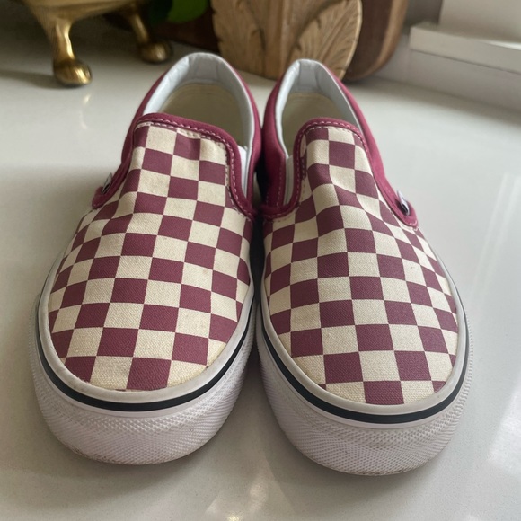 COPY - Dark Rose Checkered Vans slip on sneakers women’s 5.5 - Picture 2 of 6